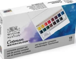 Winsor & Newton - Akvarelfarve Sæt Med 16 Farver - Complete Pocket