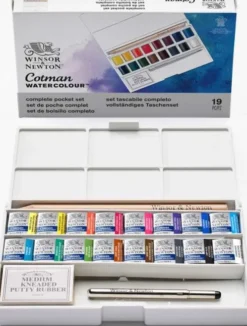 Winsor & Newton - Akvarelfarve Sæt Med 16 Farver - Complete Pocket