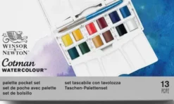 Winsor & Newton - Akvarelfarve Sæt Med 13 Dele - Palette Pocket