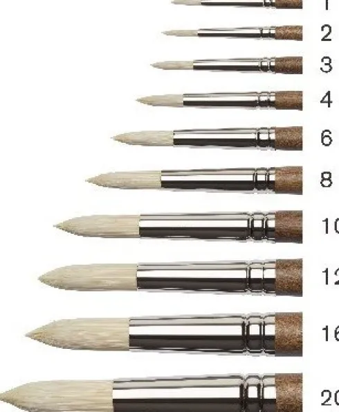 Winsor & Newton - Artists Pensel - Hog Round - Str. 4