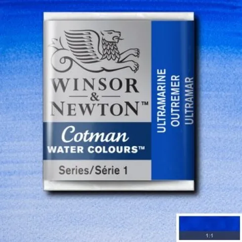 Winsor & Newton - Cotman Watercolour - 1/2 Pan - Ultramarine Blå