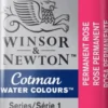 Winsor & Newton - Cotman Watercolour - 1/2 Pan - Permanent Rose Pink