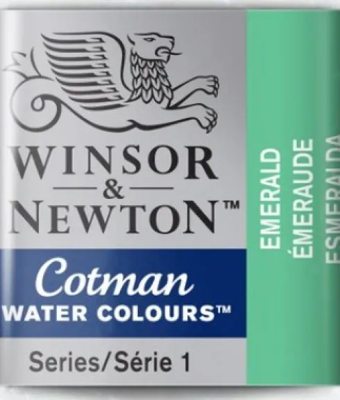 Winsor & Newton - Cotman Watercolour - 1/2 Pan - Smaragd Grøn