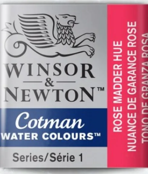 Winsor & Newton - Cotman Watercolour - 1/2 Pan - Rose Madder Pink
