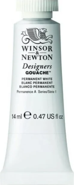 Winsor & Newton - Designers Gouache - 14 ML - Permanent Hvid