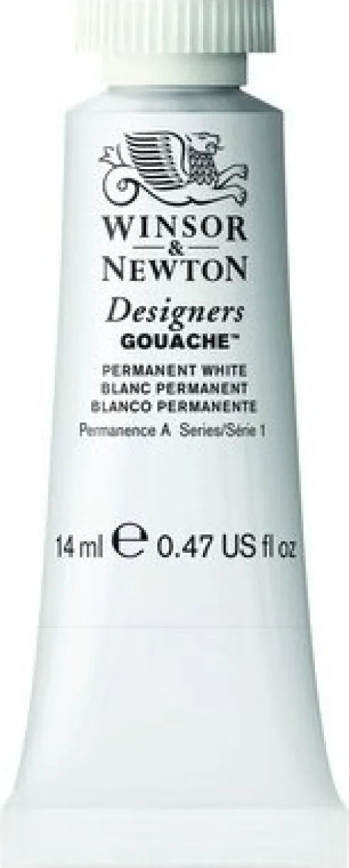 Winsor & Newton - Designers Gouache - 14 ML - Permanent Hvid