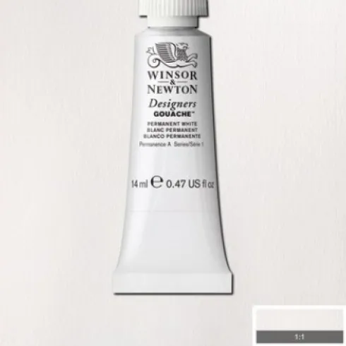 Winsor & Newton - Designers Gouache - 14 ML - Permanent Hvid