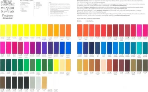 Winsor & Newton - Designers Gouache Colour Chart - 7540704