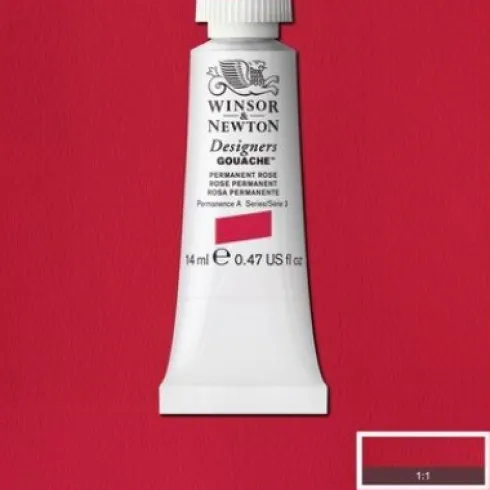 Winsor & Newton - Designers Gouache Maling - Permanent Rose 14 ML