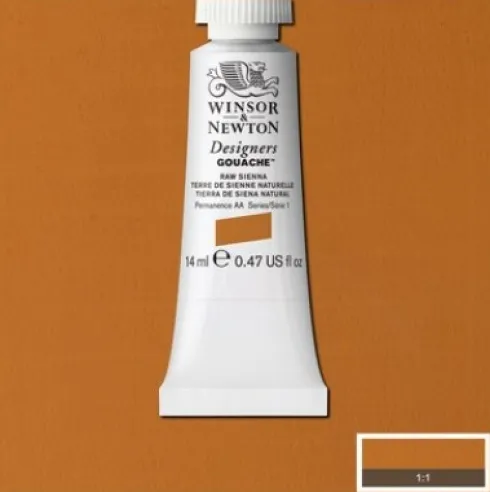 Winsor & Newton - Designers Gouache - 14 ML - Rå Sienna Brun