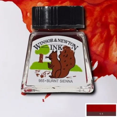 Winsor & Newton - Drawing Ink 14Ml Burnt Sienna 074 - 1005074