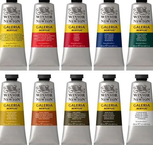 Winsor & Newton - Galeria Akrylmaling Sæt - 10X60 ML