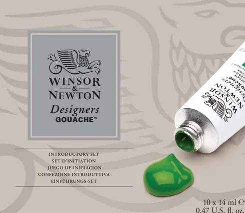 Winsor & Newton - Gouache Maling Sæt - Introductory - 10X14 ML
