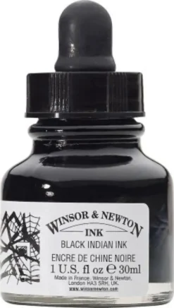 Winsor & Newton - Indian Ink - Blæk - Sort 30 ML