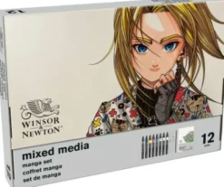 Winsor & Newton - Mixed Media Manga Malesæt - 12 Dele