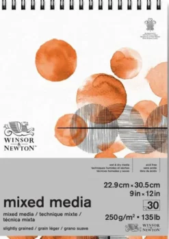 Winsor & Newton - Mixed Media Skitseblok 250G 23X31 CM - 30 Sider