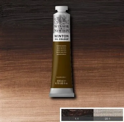 Winsor & Newton - Oliemaling - Vandyke Brown 200 ML