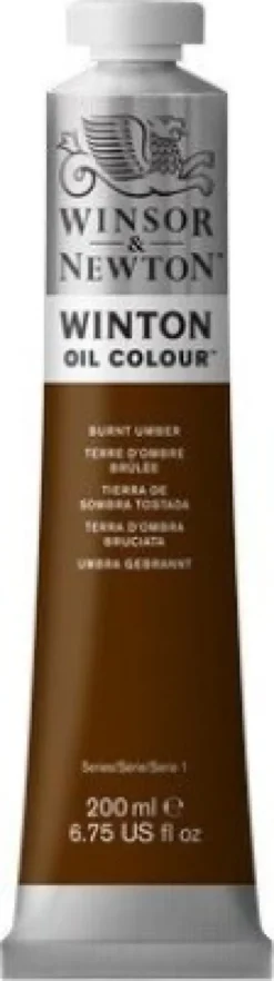 Winsor & Newton - Oliemaling - Winton - Burnt Umber 200 ML
