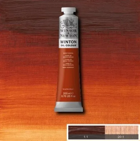 Winsor & Newton - Oliemaling - Winton - Burnt Sienna 200 ML