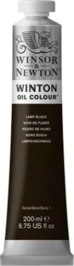 Winsor & Newton - Oliemaling - Winton - Lamp Black 200 ML