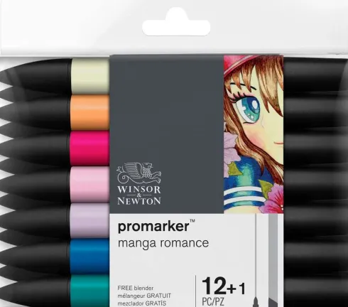 Winsor & Newton - Promarker Tusser - Manga Romance - 12+1 Dele