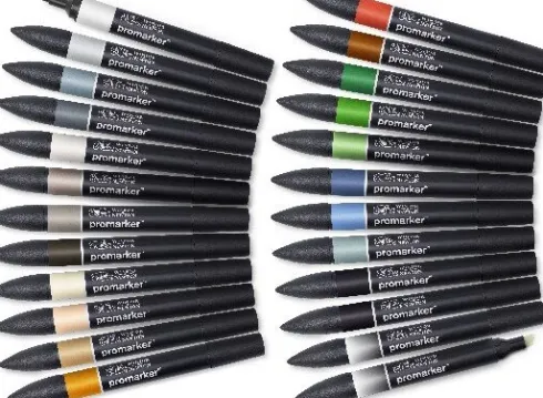 Winsor & Newton - Promarker Tusser - 24+1 Stk. - Architectural Tones