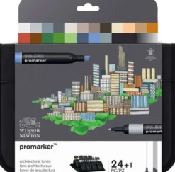 Winsor & Newton - Promarker Tusser - 24+1 Stk. - Architectural Tones