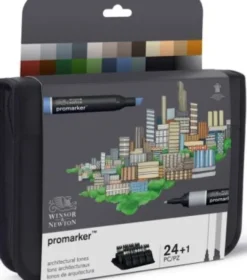 Winsor & Newton - Promarker Tusser - 24+1 Stk. - Architectural Tones