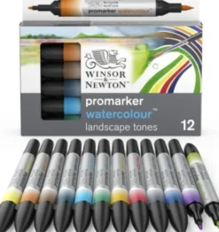 Winsor & Newton - Promarker Tusser - Landscape Tones - 12 Farver