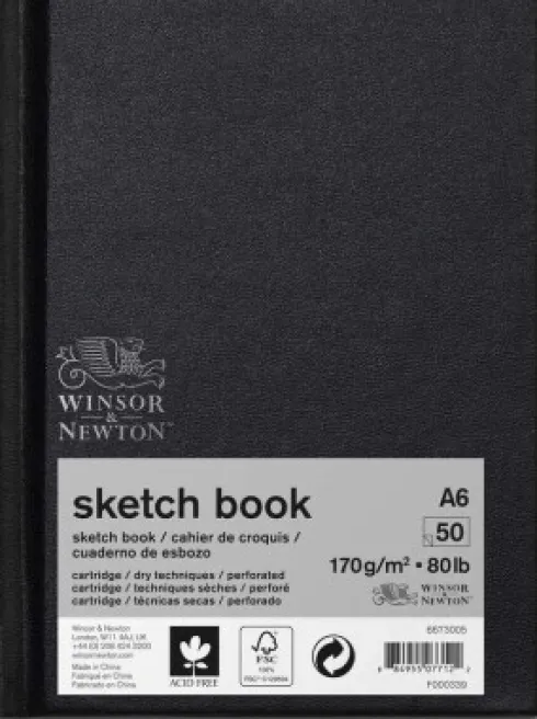 Winsor & Newton - Skitsebog - Sketchbook A6 170G - 50 Sider