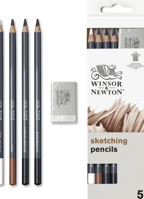 Winsor & Newton - Studio Collection Sketching Pencils Sæt - 5 Dele