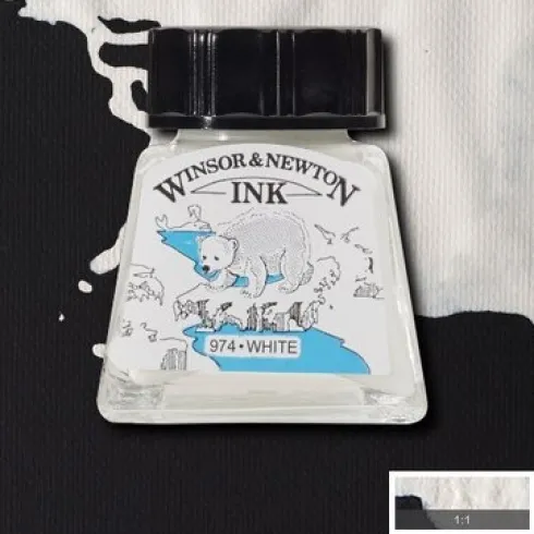 Winsor & Newton - Tegne Blæk - 14 ML - Hvid
