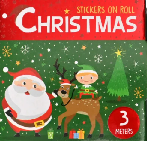 Xmas - Klistermærker - 3 Meter På Rulle - 24 Stk
