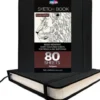 Zieler - Sketch Book - Skitsebog - Sort - 140X140 MM - 80 Ark