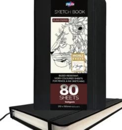 Zieler - Sketch Book - Skitsebog - Sort - 210X130 MM - 80 Ark